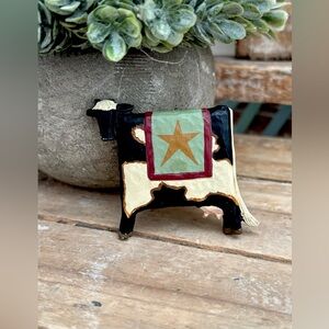 Folk Art Miles Kimball Type Cow Lapel Pin